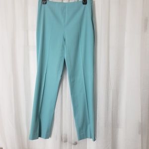 Aqua Blue Career Straight Leg Pants